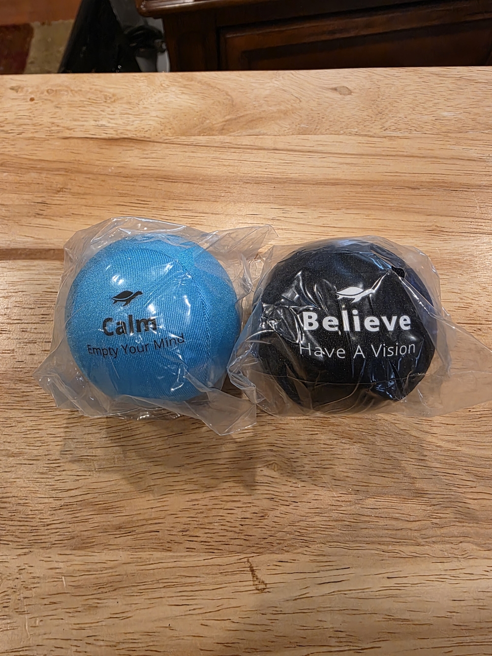 Believe & Calm Stress Relief Balls - Blue and Black - NEW